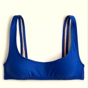 New J. Crew Blue Heritage Bikini Top Women's XS Swim top Retail $58